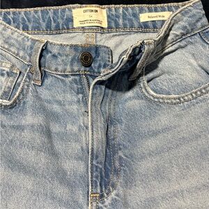 Cotton On Women's Blue Relaxed Wide Jeans